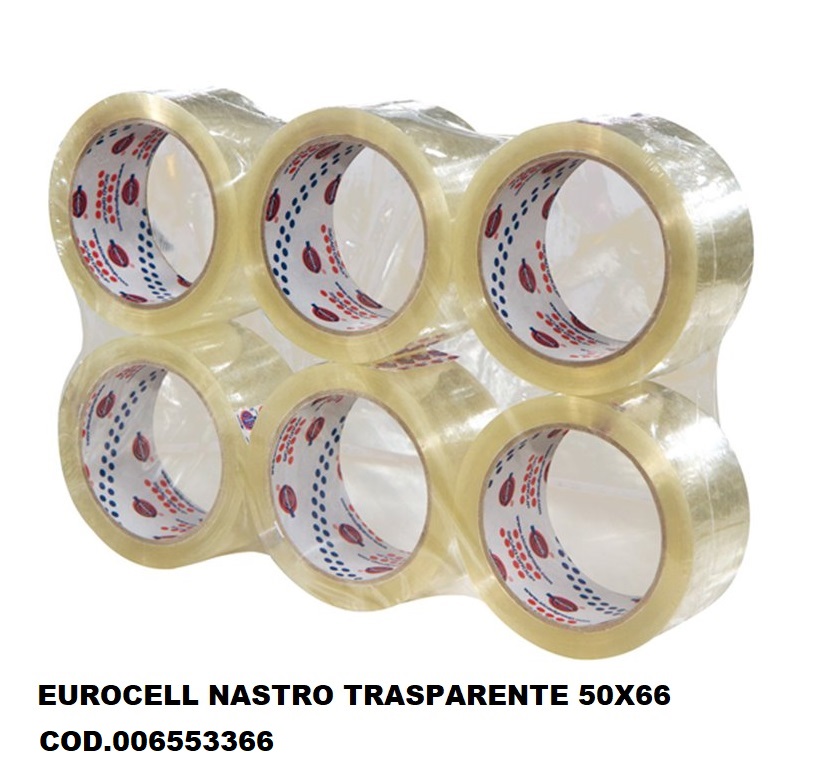 EUROCEL NASTRO PACCHI TRASPARENTE 50x66 6 006553366 