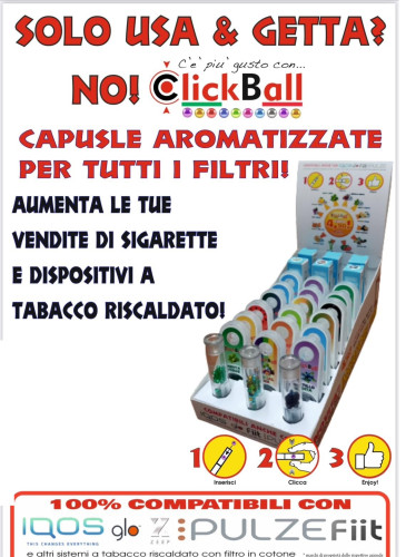 AROMATIZATORI PER SIGARETTA CLICK BALL MENTA FREDDA 100 CAPSULE 